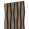 Mexen Lam-SF 01 Lam-SF 26 Akustik-Wandpaneele 280 x 30 cm, Filz 9 mm, technisches Furnier, Dunkle Walnuss - S106-280-26-044