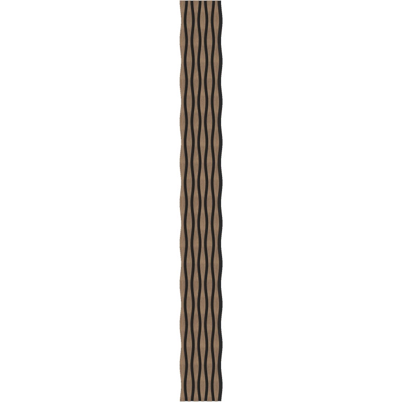 Mexen Lam-SF 01 Lam-SF 26 Akustik-Wandpaneele 280 x 30 cm, Filz 9 mm, technisches Furnier, Dunkle Walnuss - S106-280-26-044
