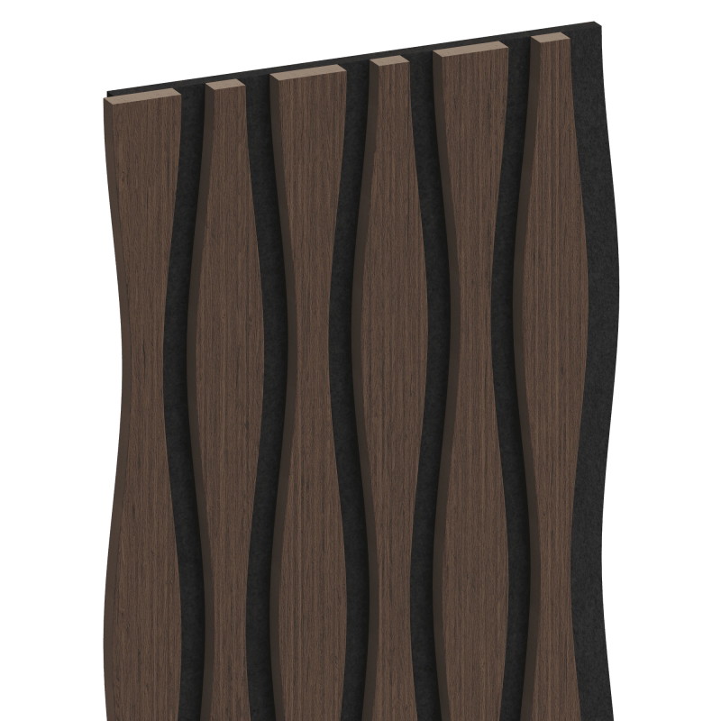Mexen Lam-SF 01 Lam-SF 26 akustische Wandpaneele 280 x 30 cm, 9 mm Filz, technisches Furnier, Eiche Mocca - S106-280-26-045