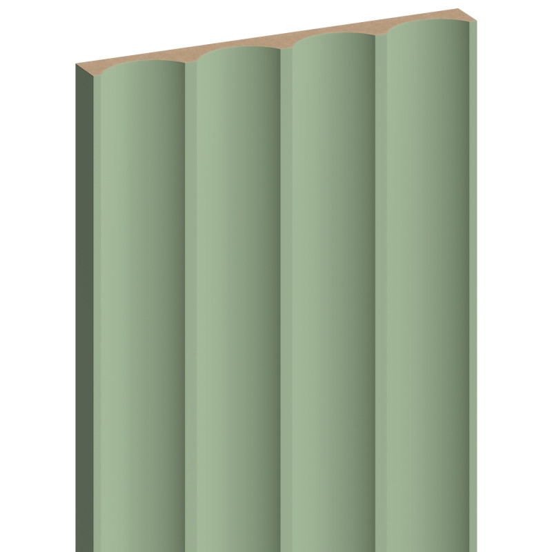 Mexen Strito 01 Strio 01 geriffelte Wandpaneele 280 x 14,5 cm (2 Stück), Salbei - S120-280-01-310