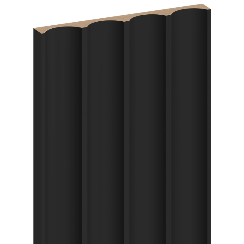 Mexen Strito 01 Strio 01 geriffelte Wandpaneele 280 x 14,5 cm (2Stk), schwarz - S120-280-01-311