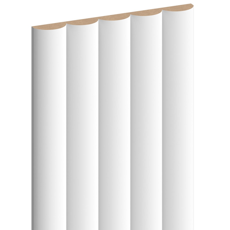 Mexen Strio 02 gerillte Wandpaneele 280 x 14,5 cm (2Stk), weiß - S120-280-02-301