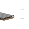 Mexen Strio 02 gerillte Wandpaneele 280 x 14,5 cm (2Stk), weiß - S120-280-02-301