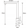 Mexen Gina Küchenarmatur, Inox - 672300-99