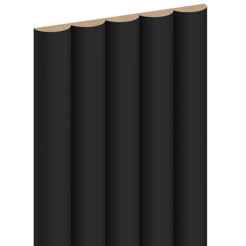 Mexen Strio 02 gerillte Wandleisten 280 x 14,5 cm (2 Stück), schwarz - S120-280-02-311