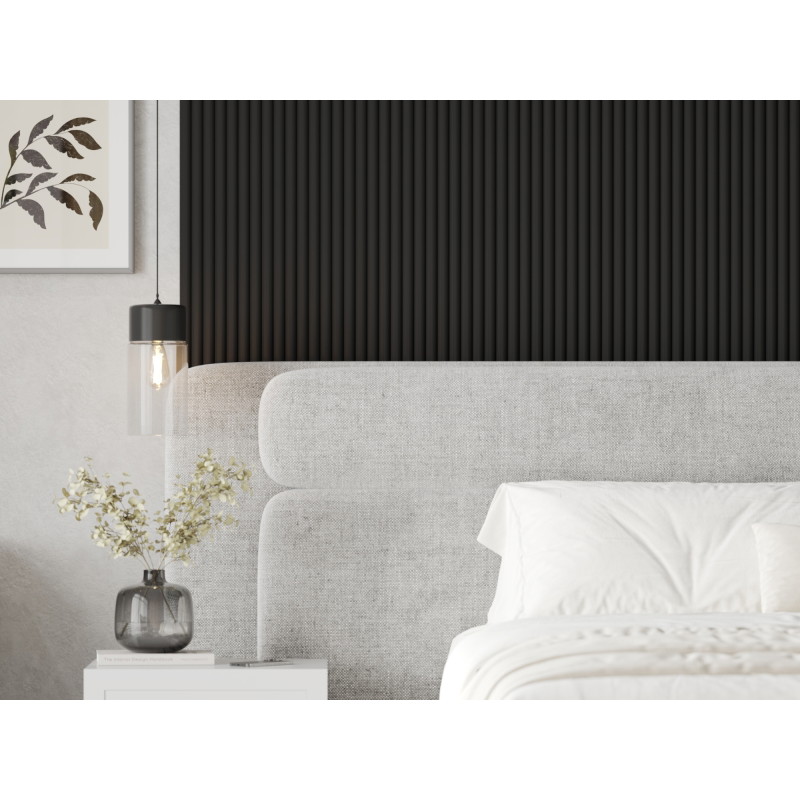 Mexen Strio 02 gerillte Wandleisten 280 x 14,5 cm (2 Stück), schwarz - S120-280-02-311