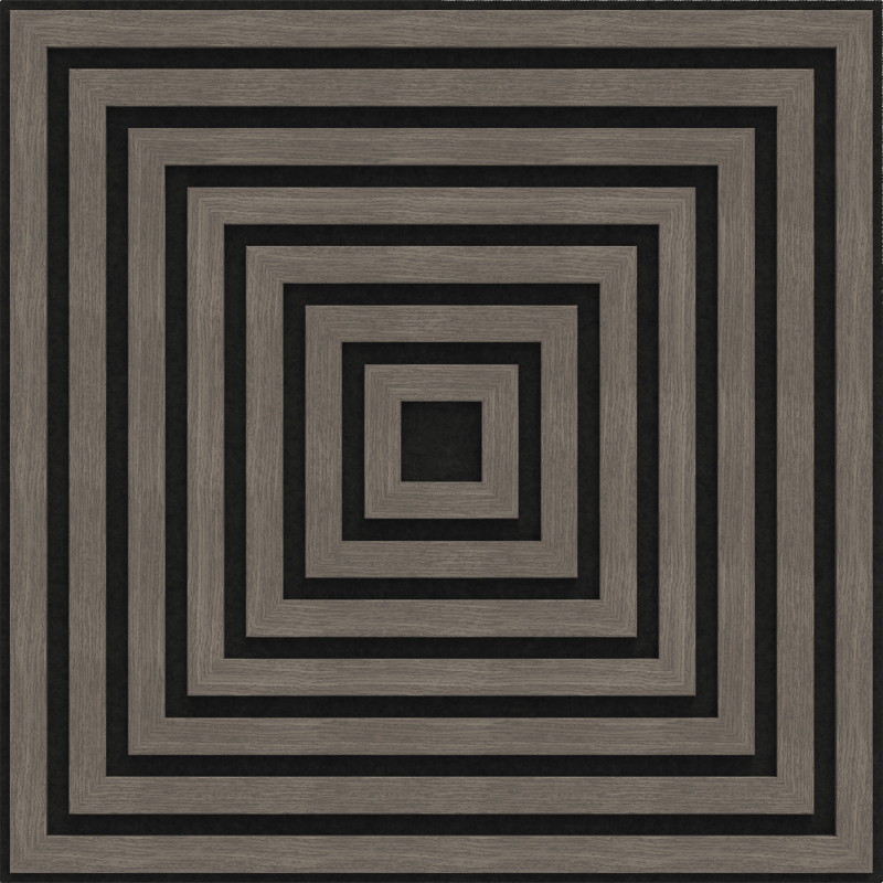 Mexen Linea 13 Akustik-Wandpaneel 60 x 60 cm (4 Stück), Filz 9 mm, technisches Furnier, Graue Eiche - S110-60607-13-043