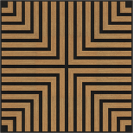 Mexen Linea 02 Akustische Wandverkleidung 60 x 60 cm (4 Stück), Filz 9 mm, technisches Furnier, Eiche Classic