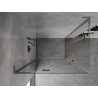 Mexen Mist-H L Duo-Duschkabine Drehbar links 100 x 70 cm, transparent, gebürstetes Gun Gray - 8A5L-100L-070P-66-00