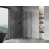 Mexen Mist-H L Duo Duschkabine schwenkbar 75 x 75 cm, transparent, gun gray gebürstet - 8A5L-075L-075P-66-00