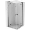 Mexen Mist-H L Duo Duschkabine schwenkbar 75 x 75 cm, transparent, gun gray gebürstet - 8A5L-075L-075P-66-00