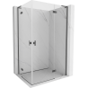 Mexen Mist-H L Duo Duschkabine rechts öffnend 85 x 90 cm, transparent, gun grey gebürstet - 8A5L-085L-090P-66-00
