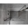 Mexen Mist-H L Duo Duschkabine mit Anschlag links 120 x 90 cm, transparent, Gun Grau gebürstet - 8A5L-120L-090P-66-00