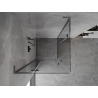 Mexen Mist-H L Duo Duschkabine, schwenkbar 100 x 100 cm, transparent, gebürstetes Gun Gray - 8A5L-100L-100P-66-00