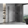 Mexen Mist-H L Duo Duschkabine, rechts öffnend, 85 x 105 cm, transparent, gebürstetes Kanonengrau - 8A5L-085L-105P-66-00