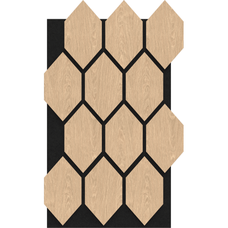 Mexen Lam-B Wandpaneele 275 x 30 cm, HDF Platte 4 mm, technisches Furnier, Sandiger Eiche - S100-275307-3015-001