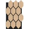 Mexen Lam-B Wandpaneele 275 x 30 cm, HDF Platte 4 mm, technisches Furnier, Sandiger Eiche - S100-275307-3015-001
