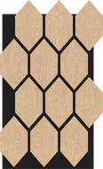 Mexen Lam-B Wandpaneele 275 x 30 cm, HDF Platte 4 mm, technisches Furnier, Sandiger Eiche - S100-275307-3015-001