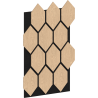Mexen Form 01 Akustik-Wandpaneel 91 x 56 cm (4 Stk.), Filz 9 mm, technisches Furnier, Gebleichte Eiche - S111-91567-01-040