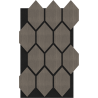 Mexen Form 01 Akustik-Wandpaneel 91 x 56 cm (4 Stück), Filz 9 mm, technisches Furnier, Graue Eiche - S111-91567-01-043
