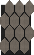 Mexen Form 01 Akustik-Wandpaneel 91 x 56 cm (4 Stück), Filz 9 mm, technisches Furnier, Graue Eiche - S111-91567-01-043