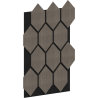 Mexen Form 01 Akustik-Wandpaneel 91 x 56 cm (4 Stück), Filz 9 mm, technisches Furnier, Graue Eiche - S111-91567-01-043