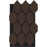 Mexen Form 01 Akustik-Wandpaneel 91 x 56 cm (4 Stk.), Filz 9 mm, technisches Furnier, Mocca Eiche - S111-91567-01-045