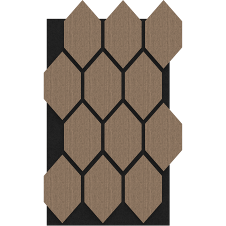 Mexen Lam-B Wandpaneele 275 x 30 cm, HDF Platte 4 mm, technisches Furnier, Sandiger Eiche - S100-275307-3015-001