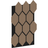 Mexen Form 01 Akustik-Wandpaneel 91 x 56 cm (4 Stk.), Filz 9 mm, Technisches Furnier, Helles Nussbaum - S111-91567-01-047