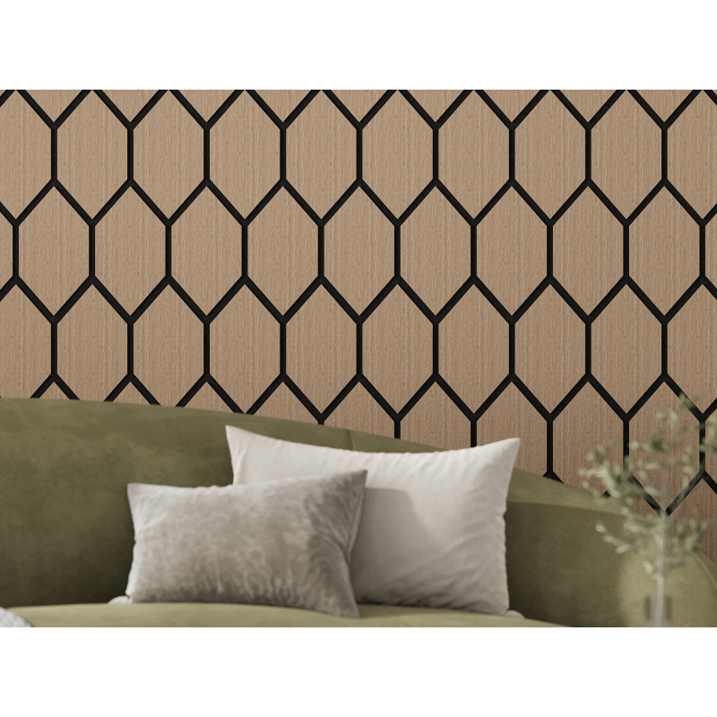 Mexen Lam-B Wandpaneele 275 x 30 cm, HDF Platte 4 mm, technisches Furnier, Sandiger Eiche - S100-275307-3015-001
