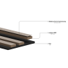 Mexen Lam-B Wandpaneele 275 x 30 cm, HDF Platte 4 mm, technisches Furnier, Sandiger Eiche - S100-275307-3015-001