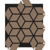 Mexen Form 02 akustisches Wandpaneel 81 x 66 cm (4Stk.), Filz 9 mm, technisches Furnier, Hellem Nussbaum - S111-81667-02-047