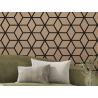Mexen Form 02 akustisches Wandpaneel 81 x 66 cm (4Stk.), Filz 9 mm, technisches Furnier, Hellem Nussbaum - S111-81667-02-047