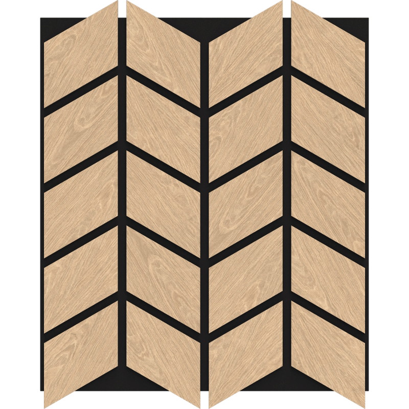 Mexen Form 03 Akustik-Wandpaneel 71,5 x 58 cm (4 Stk.), Filz 9 mm, technisches Furnier, Gebleichte Eiche - S111-71587-03-040