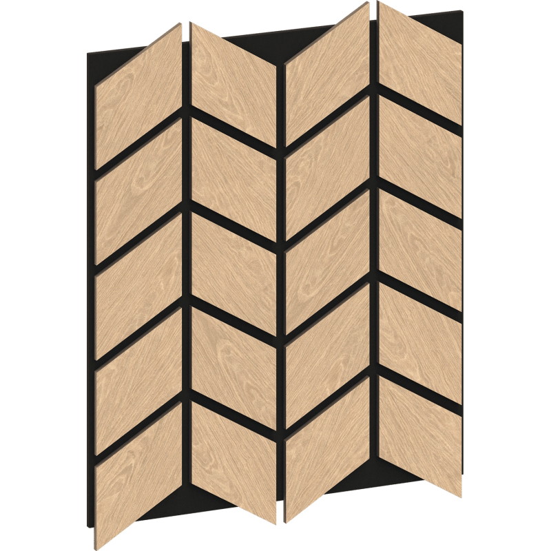 Mexen Form 03 Akustik-Wandpaneel 71,5 x 58 cm (4 Stk.), Filz 9 mm, technisches Furnier, Gebleichte Eiche - S111-71587-03-040