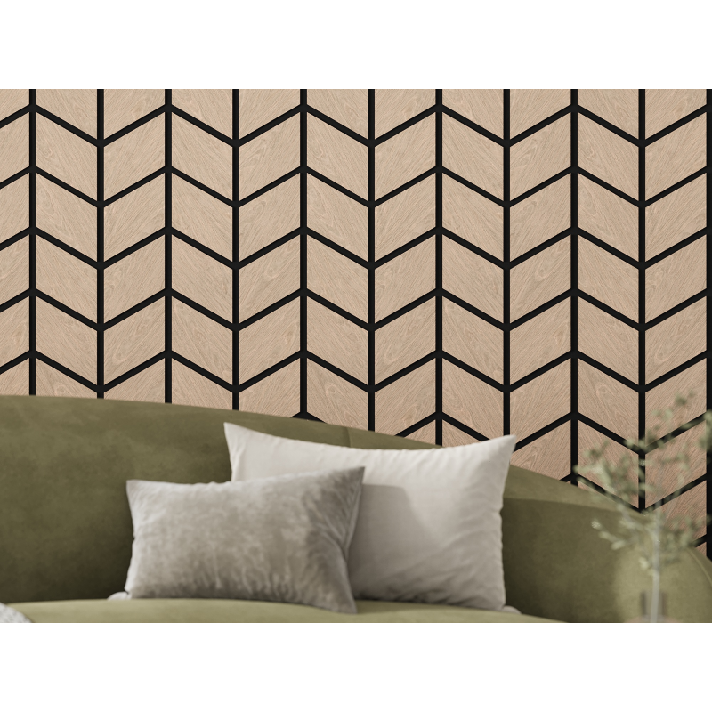 Mexen Lam-B Wandpaneele 275 x 30 cm, HDF Platte 4 mm, technisches Furnier, Sandiger Eiche - S100-275307-3015-001