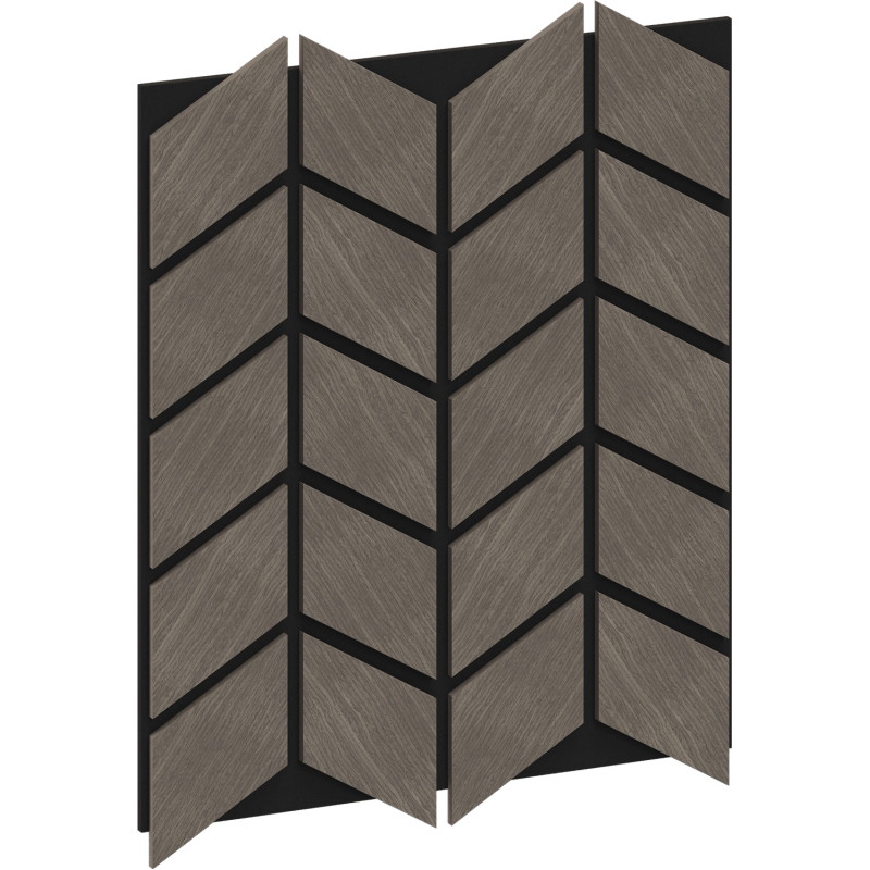 Mexen Form 03 Akustik-Wandpaneel 71,5 x 58 cm (4Stk.), Filz 9 mm, technisches Furnier, Graue Eiche - S111-71587-03-043