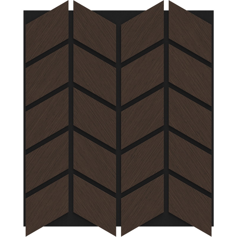 Mexen Form 03 Akustik-Wandpaneel 71,5 x 58 cm (4 Stk.), Filz 9 mm, Technisches Furnier, Eiche Mocca - S111-71587-03-045