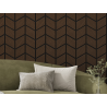 Mexen Form 03 Akustik-Wandpaneel 71,5 x 58 cm (4 Stk.), Filz 9 mm, Technisches Furnier, Eiche Mocca - S111-71587-03-045