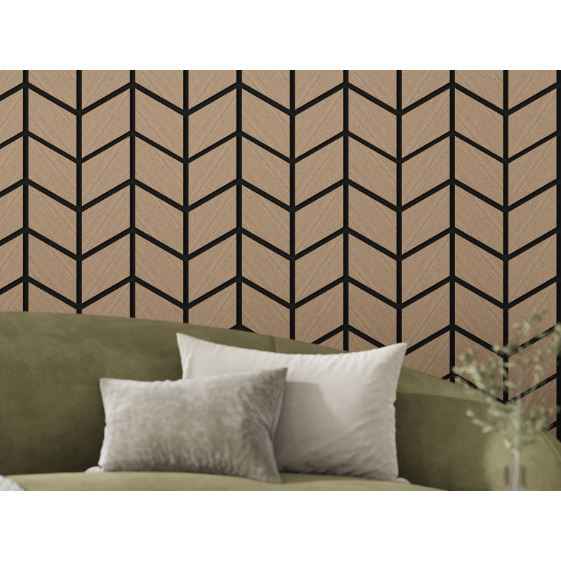 Mexen Lam-B Wandpaneele 275 x 30 cm, HDF Platte 4 mm, technisches Furnier, Sandiger Eiche - S100-275307-3015-001