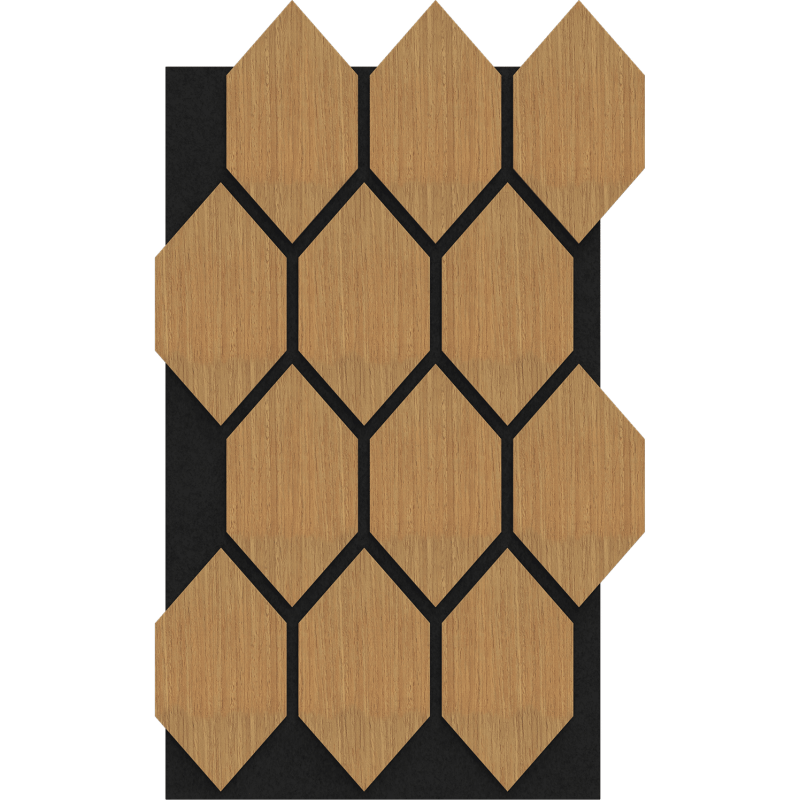 Mexen Lam-B Wandpaneele 275 x 30 cm, HDF Platte 4 mm, technisches Furnier, Sandiger Eiche - S100-275307-3015-001