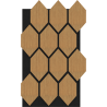 Mexen Form 01 akustisches Wandpaneel 91 x 56 cm (4 Stk.), Filz 9 mm, technisches Furnier, Eiche Classic - S111-91567-01-041