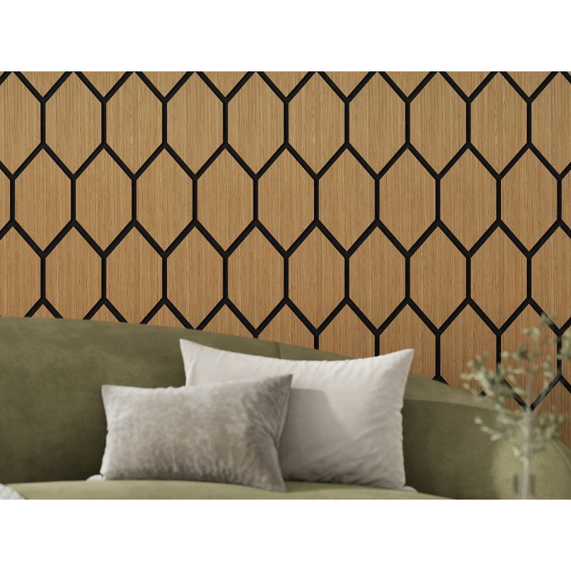 Mexen Form 01 akustisches Wandpaneel 91 x 56 cm (4 Stk.), Filz 9 mm, technisches Furnier, Eiche Classic - S111-91567-01-041