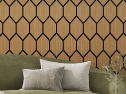 Mexen Lam-B Wandpaneele 275 x 30 cm, HDF Platte 4 mm, technisches Furnier, Sandiger Eiche - S100-275307-3015-001