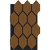 Mexen Form 01 Akustik-Wandpaneel 91 x 56 cm (4 Stk.), Filz 9 mm, technisches Furnier, Eiche Natur - S111-91567-01-042