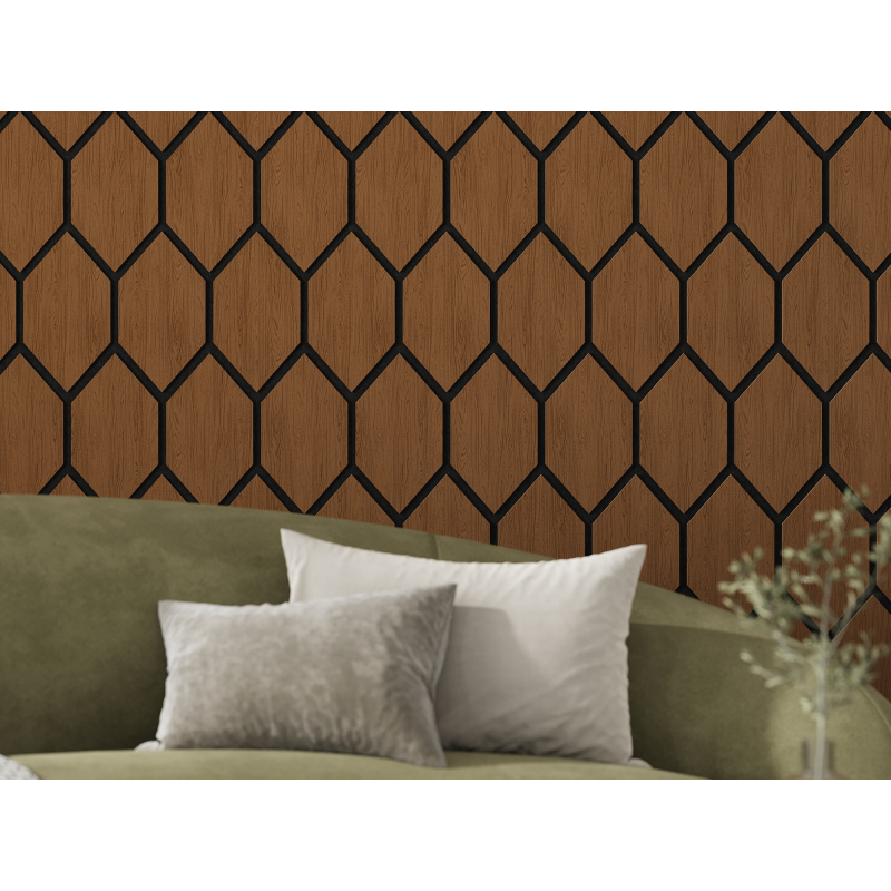 Mexen Lam-B Wandpaneele 275 x 30 cm, HDF Platte 4 mm, technisches Furnier, Sandiger Eiche - S100-275307-3015-001