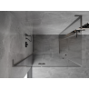 Mexen Mist-H L Duo Duschkabine, schwenkbar links, 90 x 75 cm, transparent, Gun-Metal - 8A5L-090L-075P-95-00