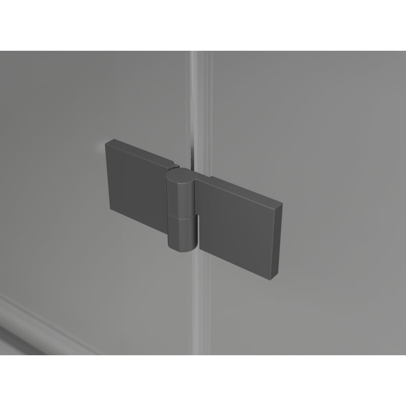 Mexen Mist-H L Duo Duschkabine mit schwenkbarer Tür rechts 70 x 80 cm, transparent, Gun Metal - 8A5L-070L-080P-95-00