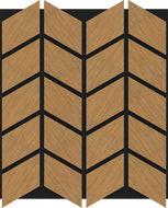 Mexen Form 03 akustisches Wandpaneel 71,5 x 58 cm (4 Stk.), 9 mm Filz, technische Furnier, Eiche Classic - S111-71587-03-041