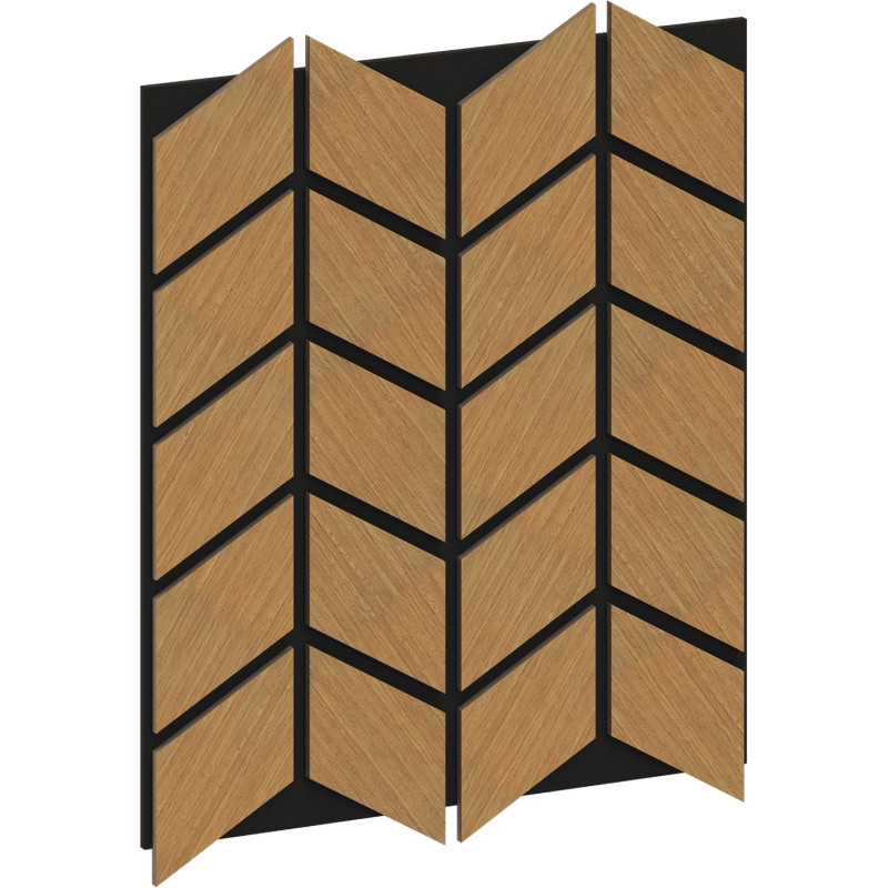 Mexen Form 03 akustisches Wandpaneel 71,5 x 58 cm (4 Stk.), 9 mm Filz, technische Furnier, Eiche Classic - S111-71587-03-041